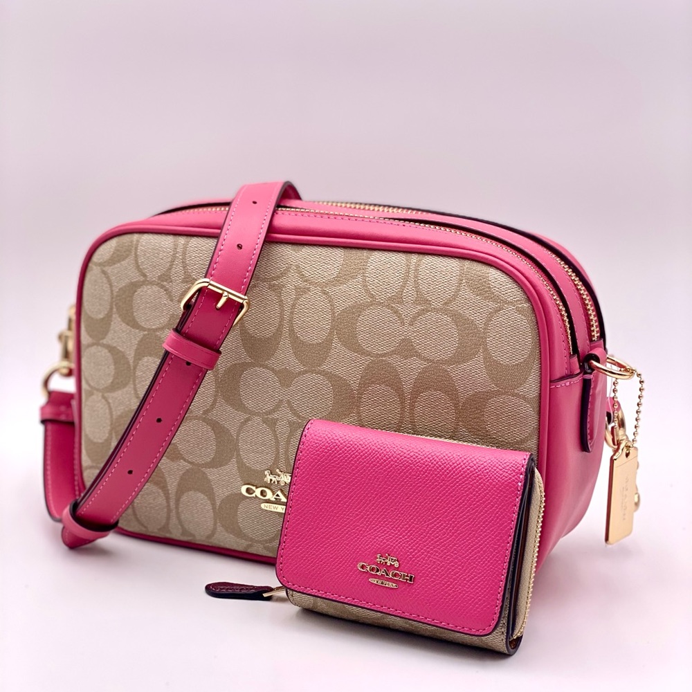 COACH JES CROSSBODY IN SIGNATURE CANVAS AND Wallet - Picture 2 of 15